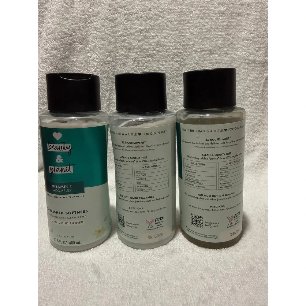 Love Beauty and Planet Nourished Softness Shampoo Conditioner Set Curly Hair 3pk